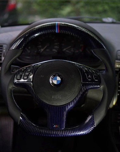 Bmw e46 lenkrad carbon - e46, blau
